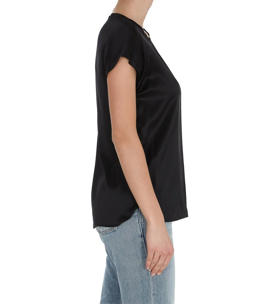 Pinko Crewneck Satin T-Shirt