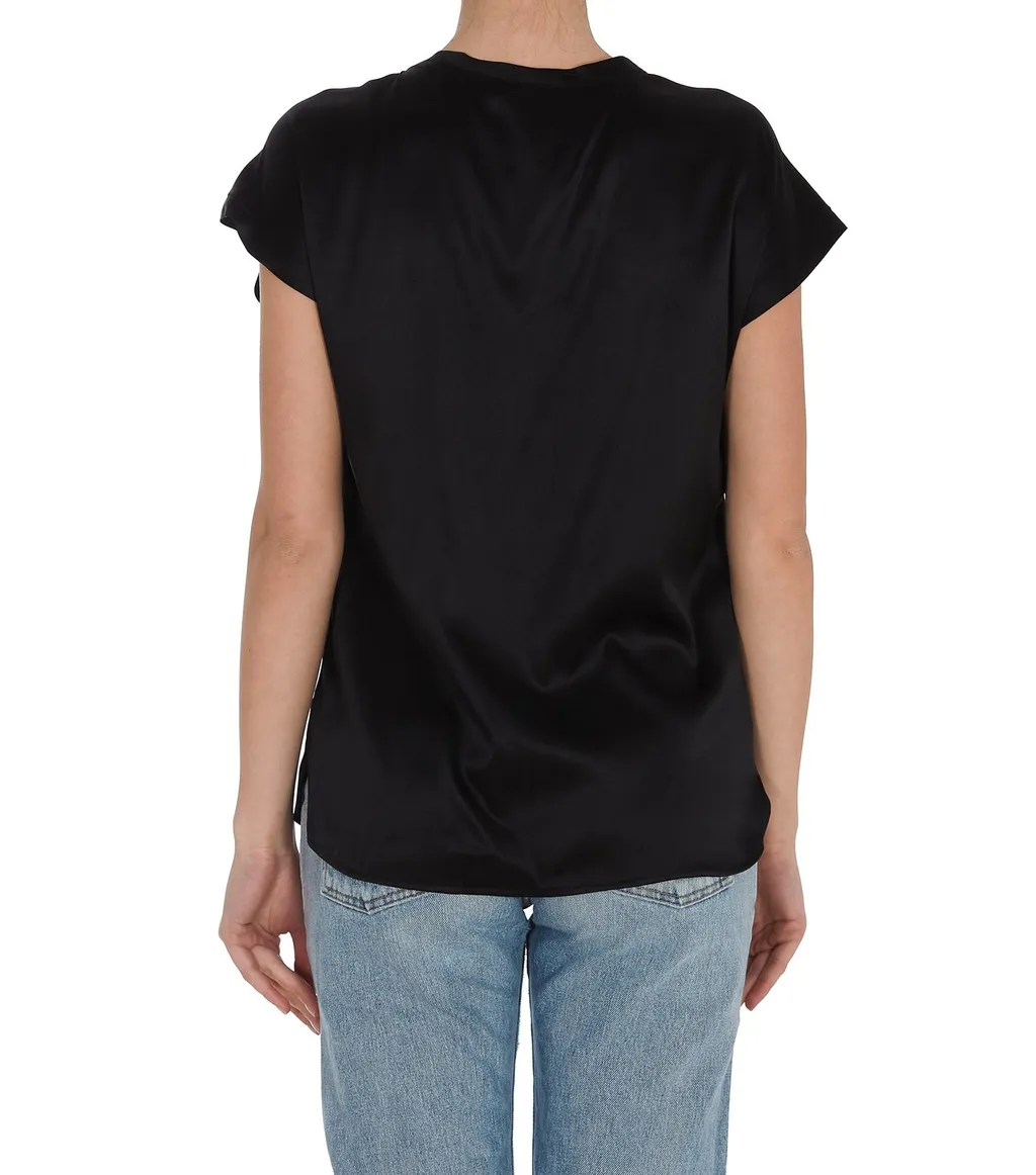Pinko Crewneck Satin T-Shirt