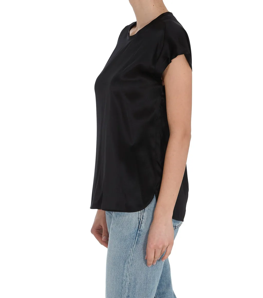 Pinko Crewneck Satin T-Shirt