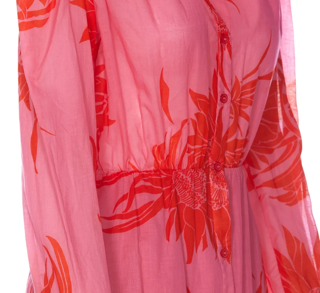 Pinko Floral Printed Long-Sleeved Dress