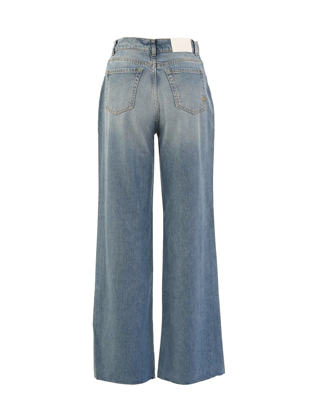 Pinko Logo Patch Straight Leg Jeans