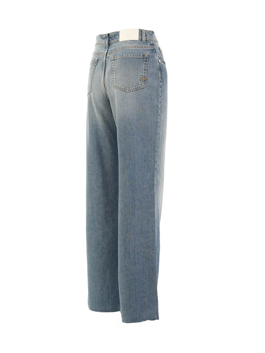 Pinko Logo Patch Straight Leg Jeans