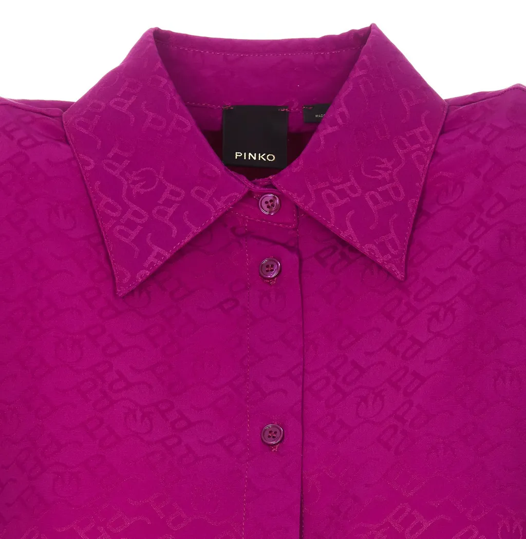 Pinko Logo Jacquard Buttoned Shirt