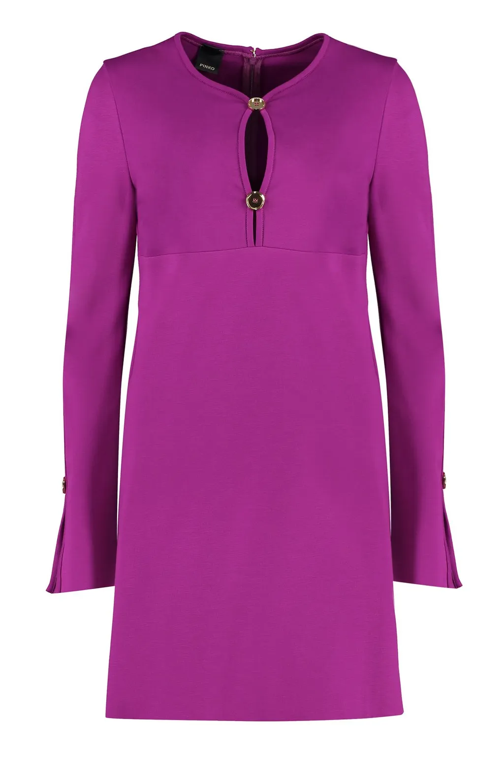 Pinko Cut-Out Detailed Long-Sleeved Dress