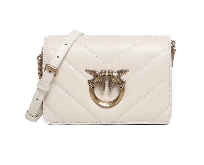 Pinko Love Click Logo-Engraved Mini Crossbody Bag