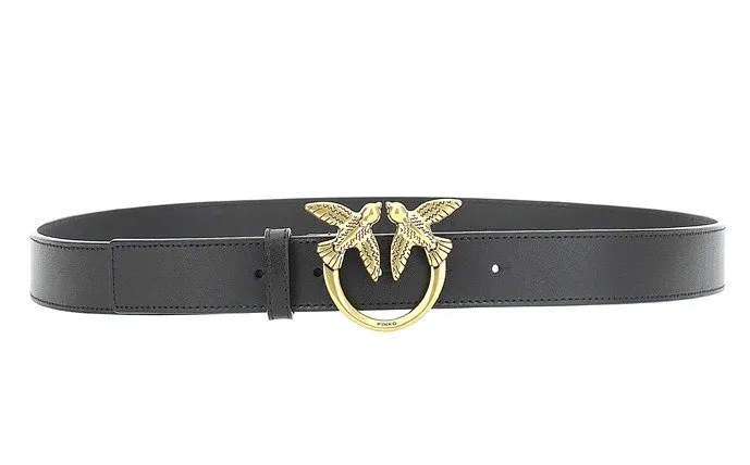 Pinko Love Berry Logo Plaque Buckle Belt