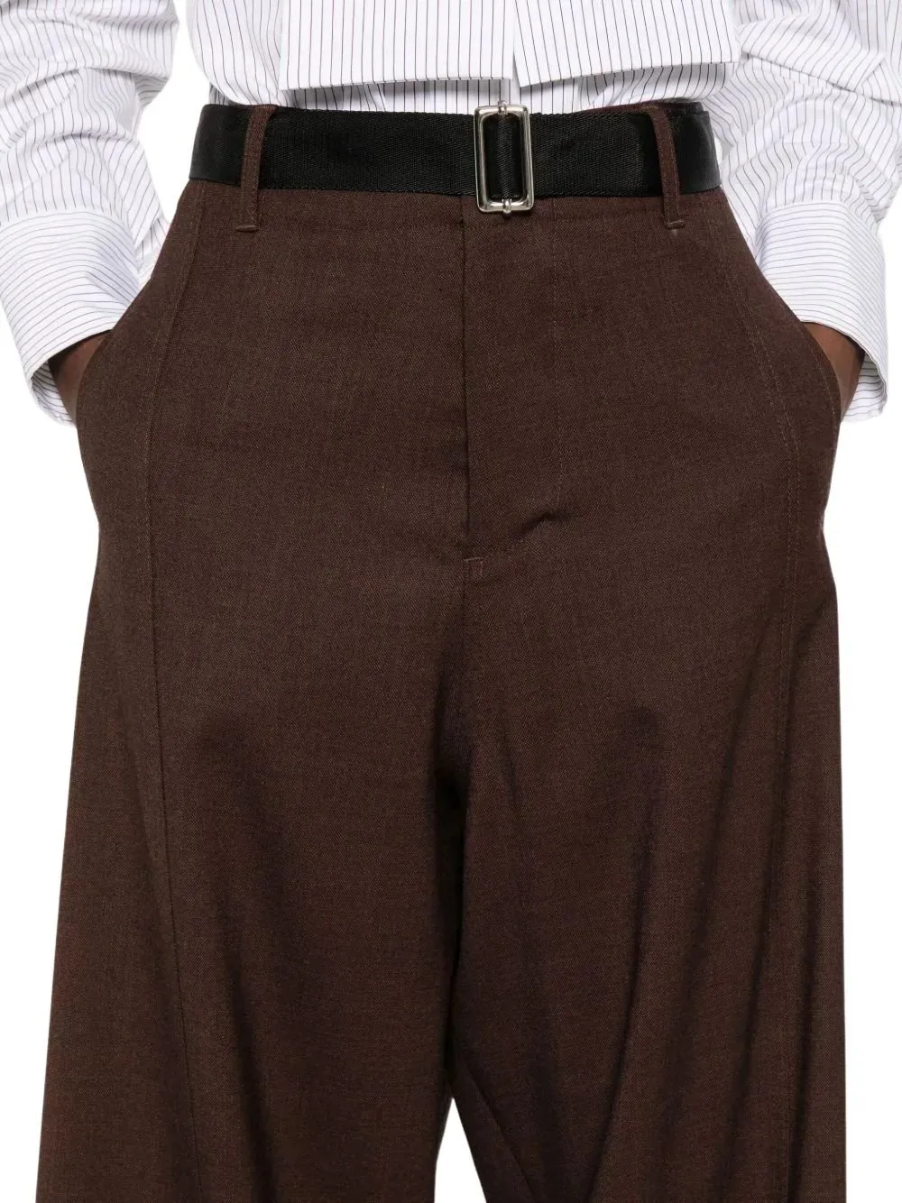 Plan C Wide-Leg High-Waist Pants