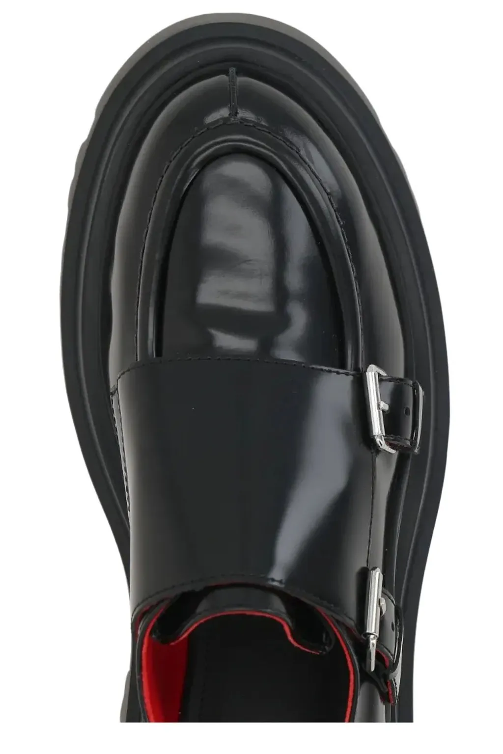 Plan C Double Strap Platform Flat Shoes