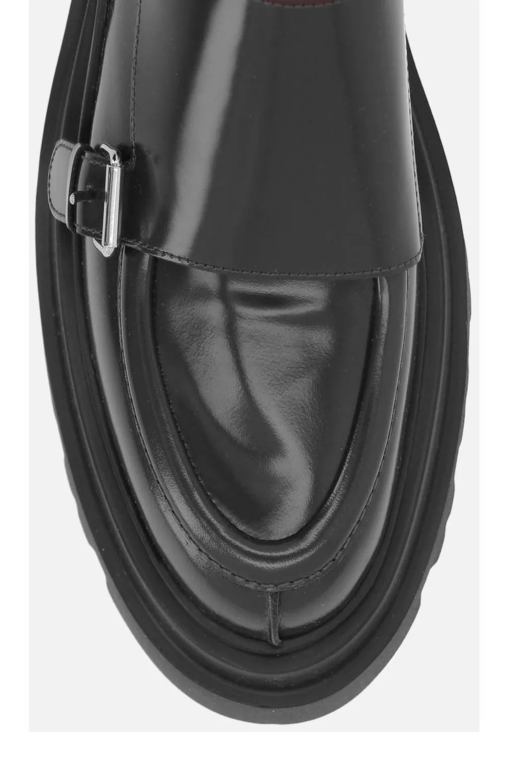 Plan C Double Strap Platform Flat Shoes