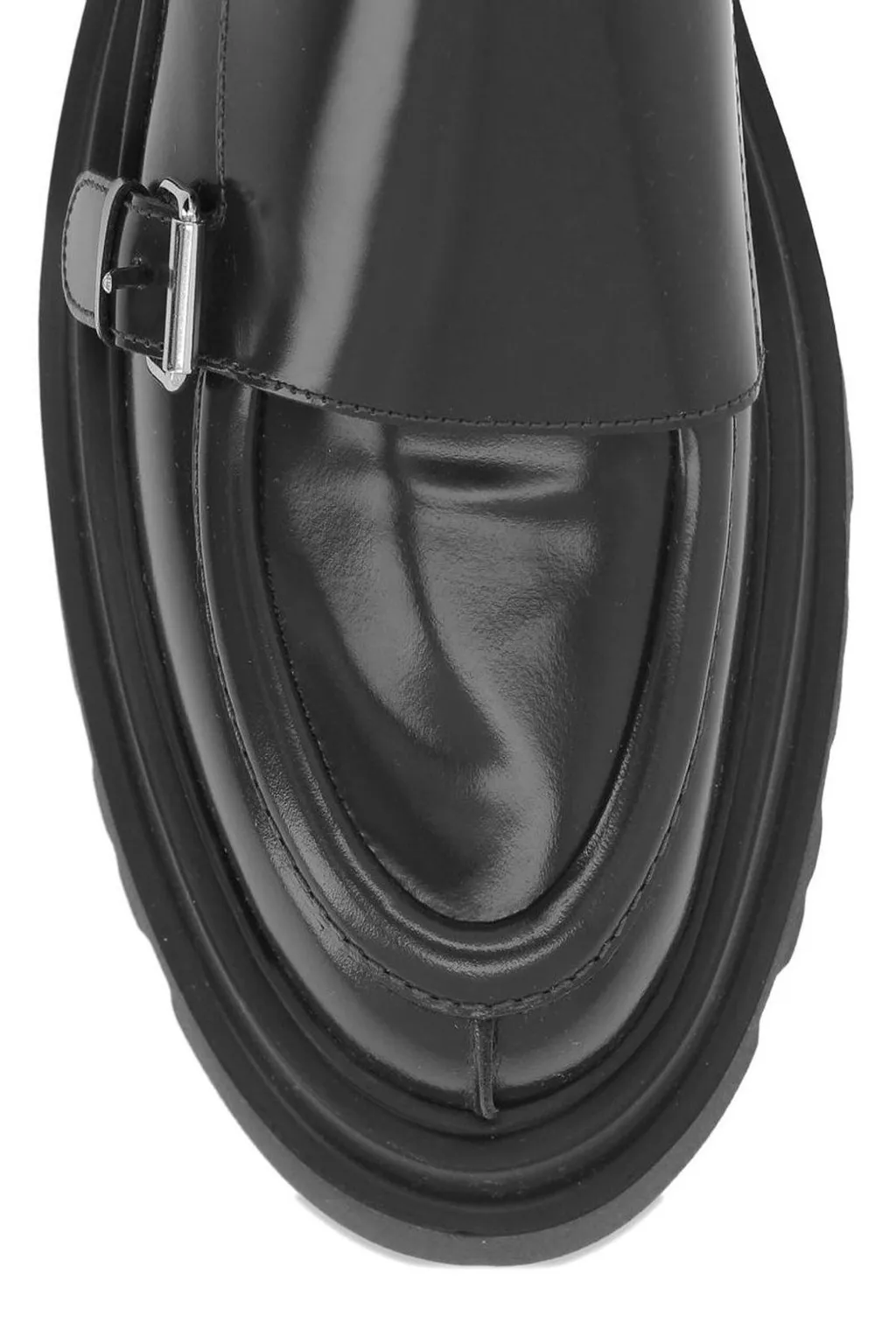 Plan C Double Strap Platform Flat Shoes