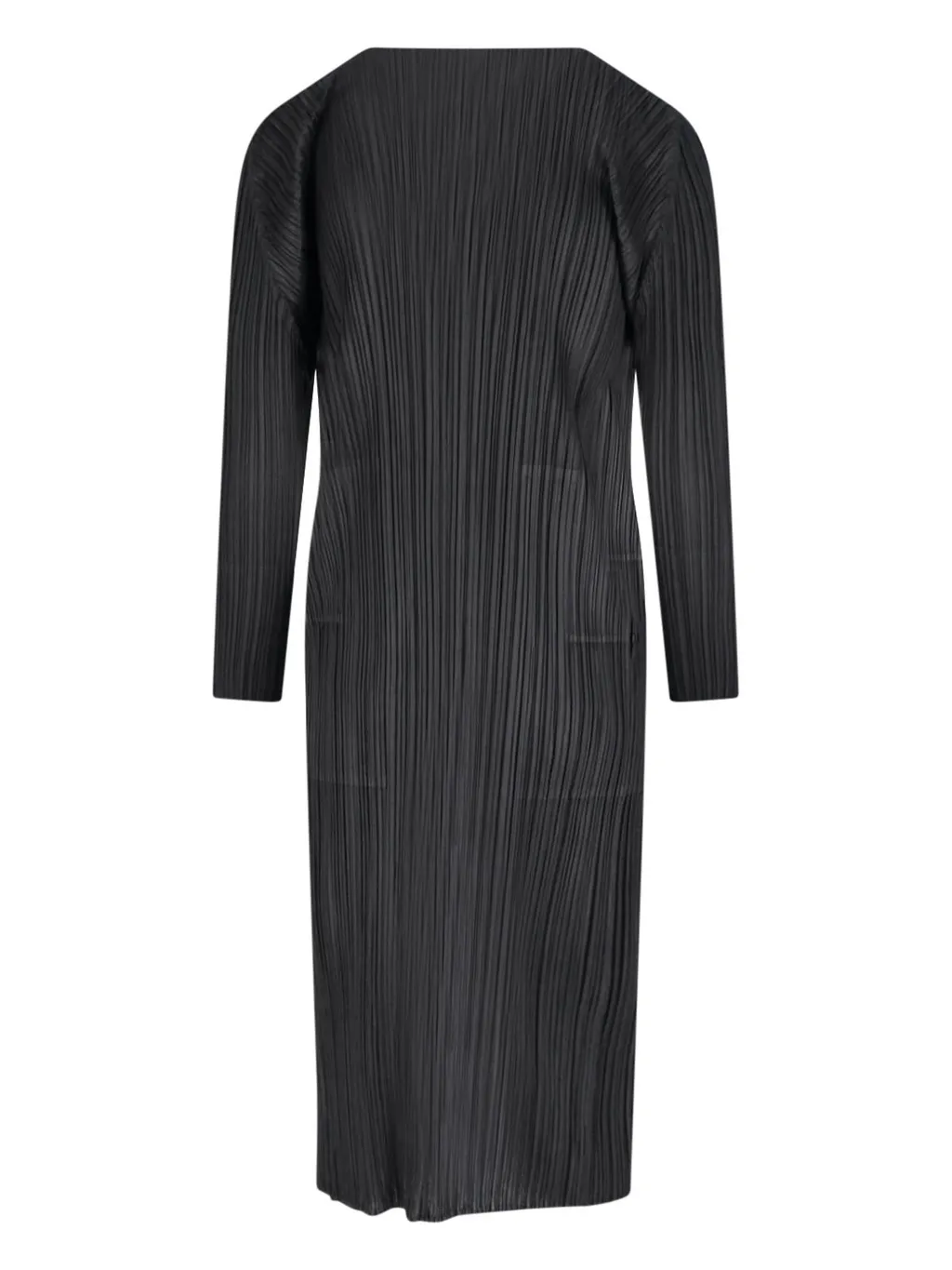 Pleats Please Issey Miyake V-Neck Pleated Coat
