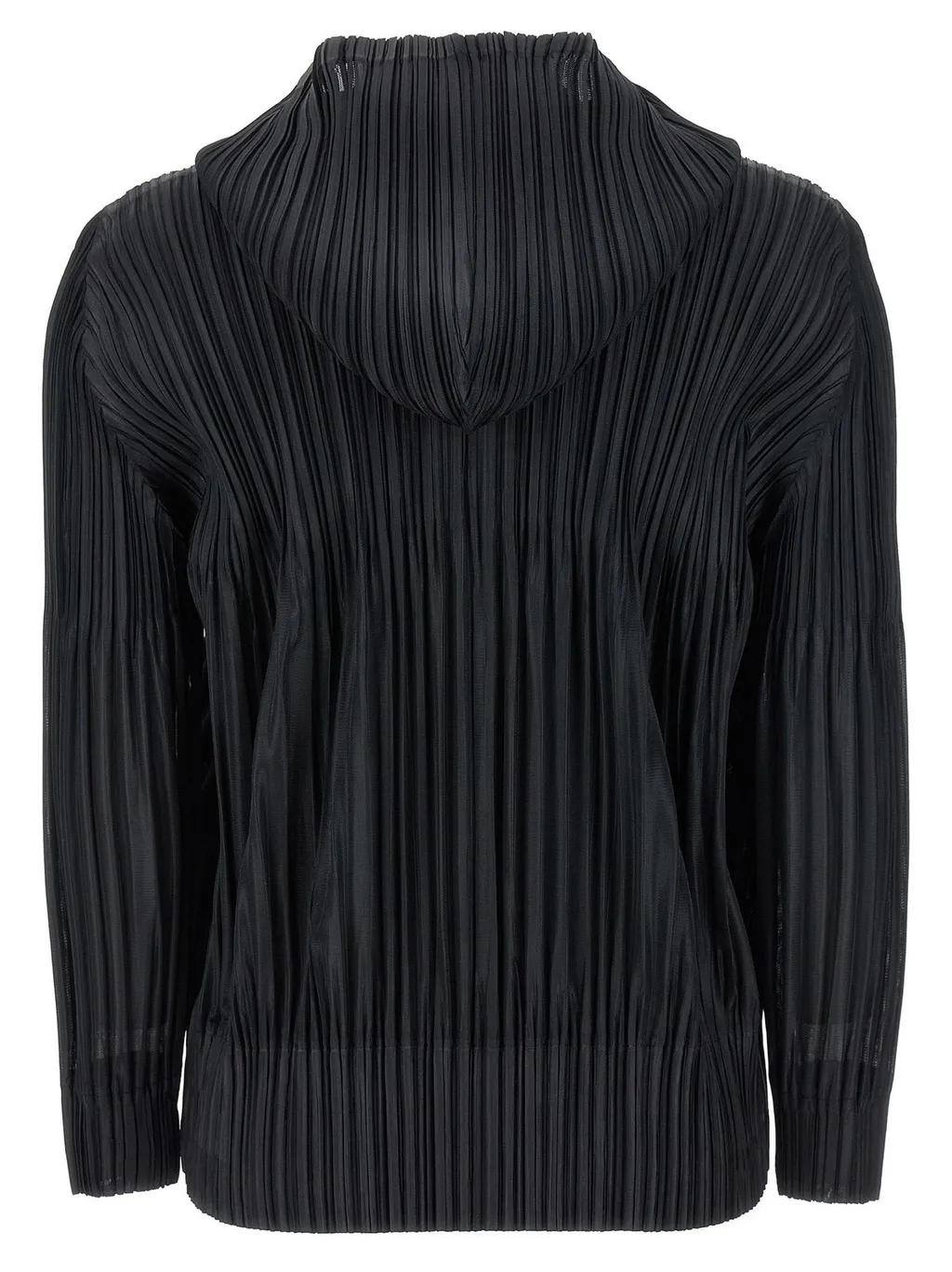 Pleats Please Issey Miyake Fluffy Basics Hooded Blouse