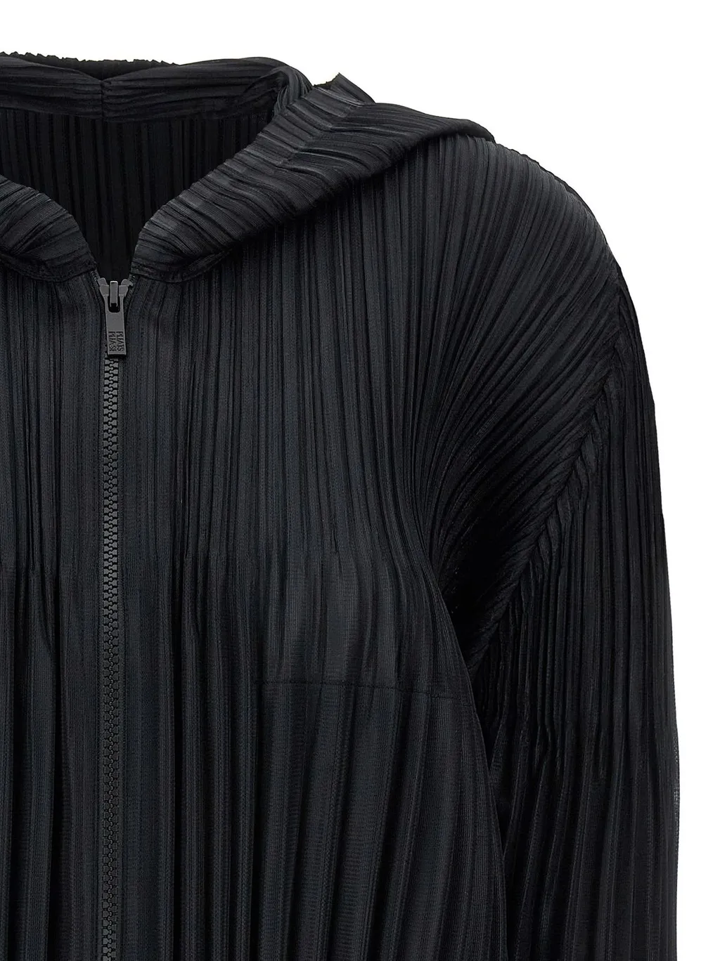 Pleats Please Issey Miyake Fluffy Basics Hooded Blouse