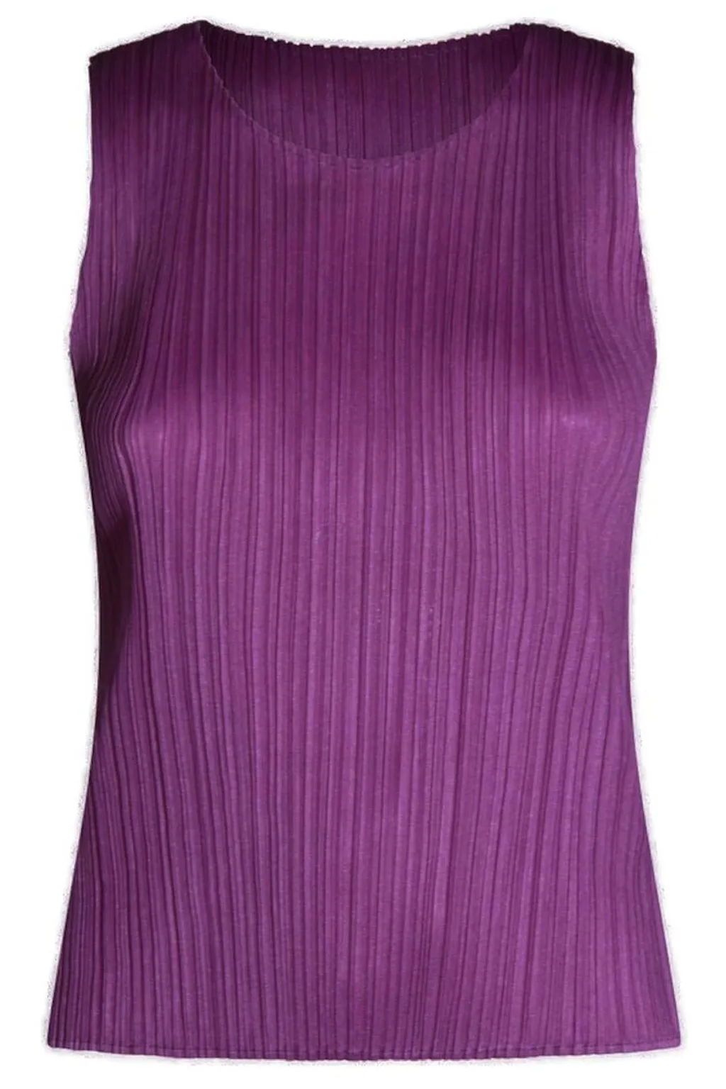 Pleats Please Issey Miyake Crewneck Sleeveless Top