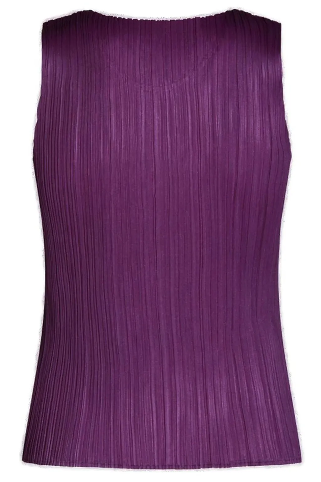 Pleats Please Issey Miyake Crewneck Sleeveless Top