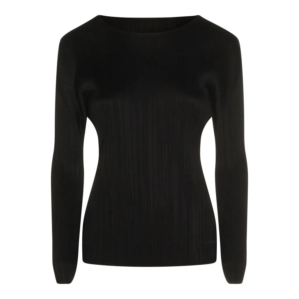 Pleats Please Issey Miyake Crewneck Pleated Top