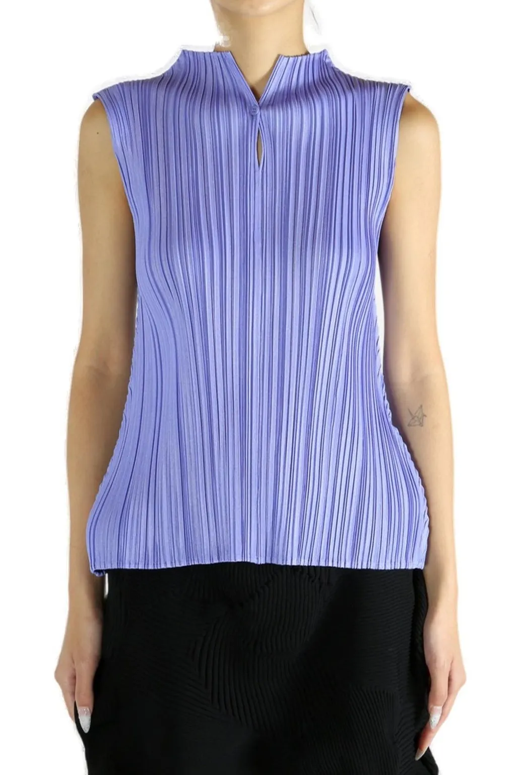 Pleats Please Issey Miyake Pleated Sleeveless Top