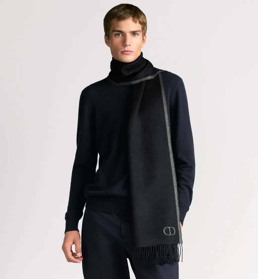 Double-Sided Cd Icon Scarf