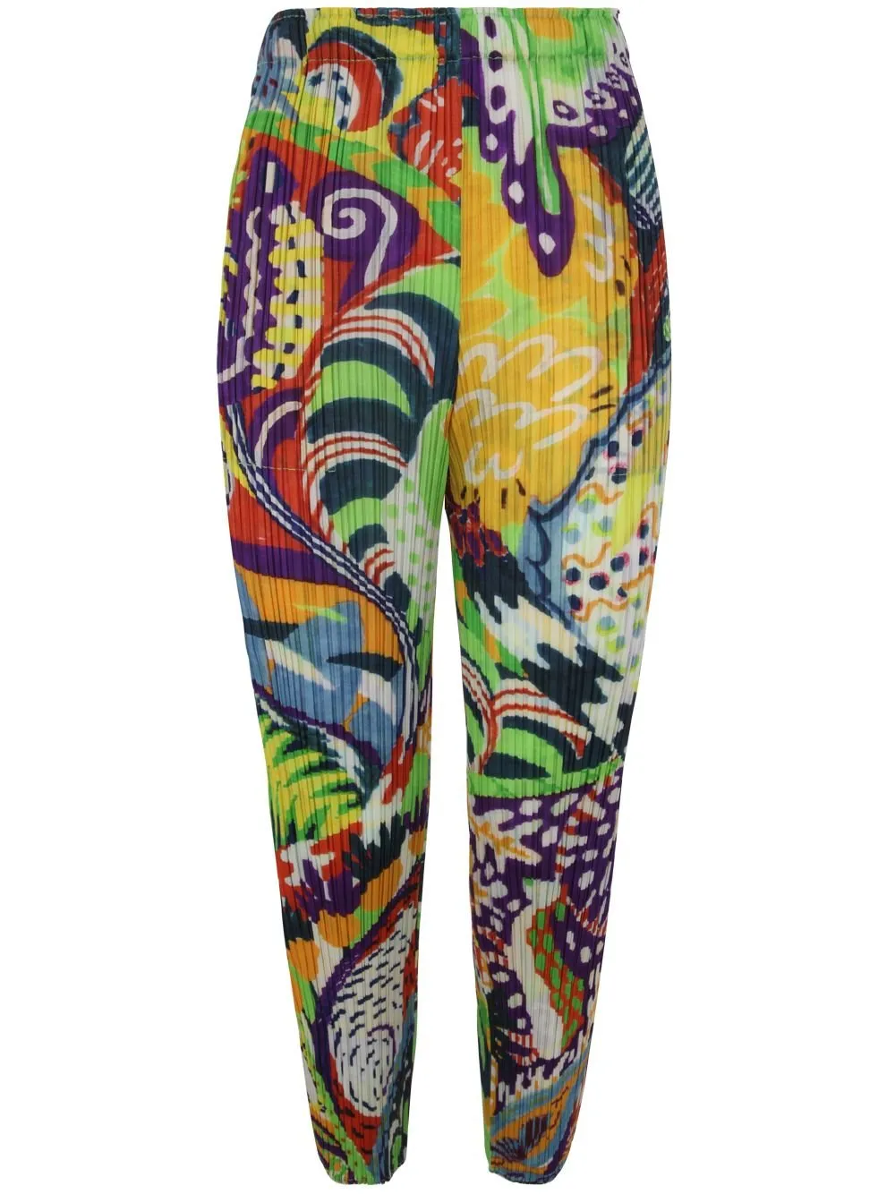 Pleats Please Issey Miyake Snowrunner Taper Leg Pleated Trousers