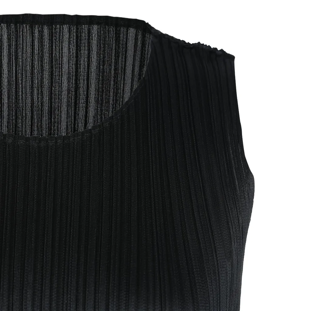 Pleats Please Issey Miyake Sleeveless Crewneck Dress