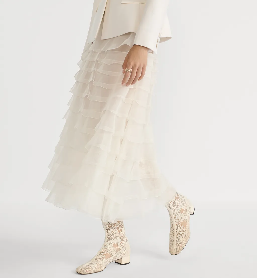 Mid-Length Ruffled Skirt
