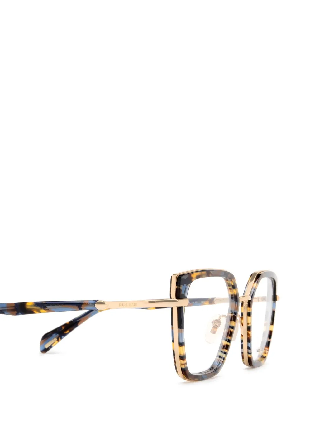 Police Geometric Frame Glasses