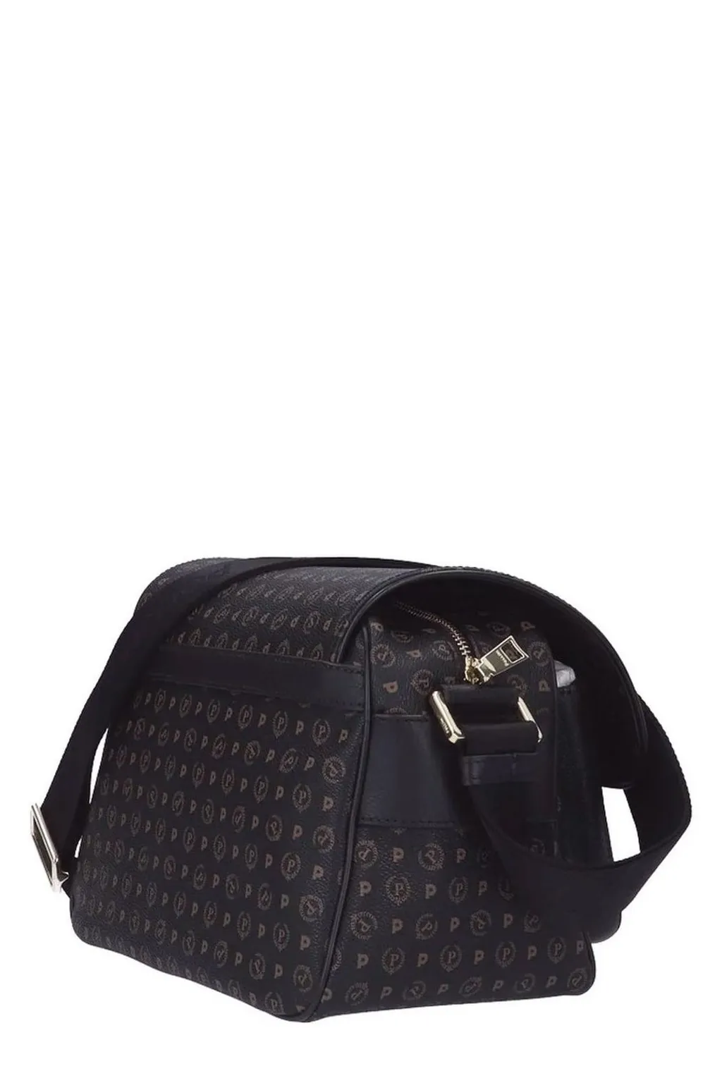 Pollini Monogram Printed Foldover-Top Shoulder Bag
