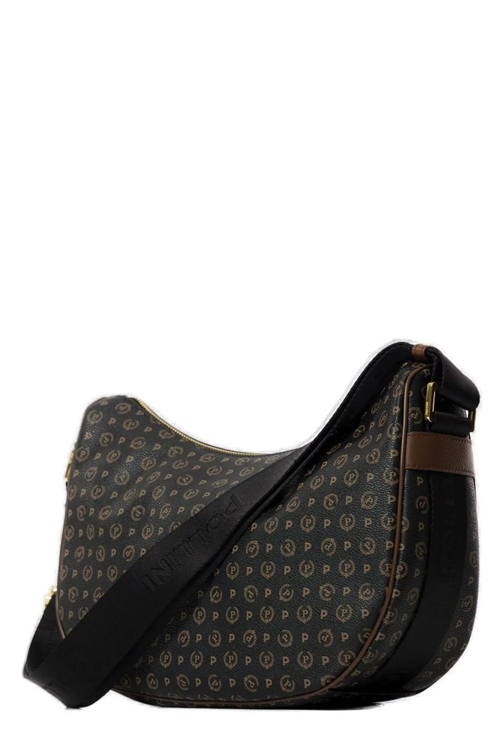 Pollini Heritage Monogram Printed Hobo Bag