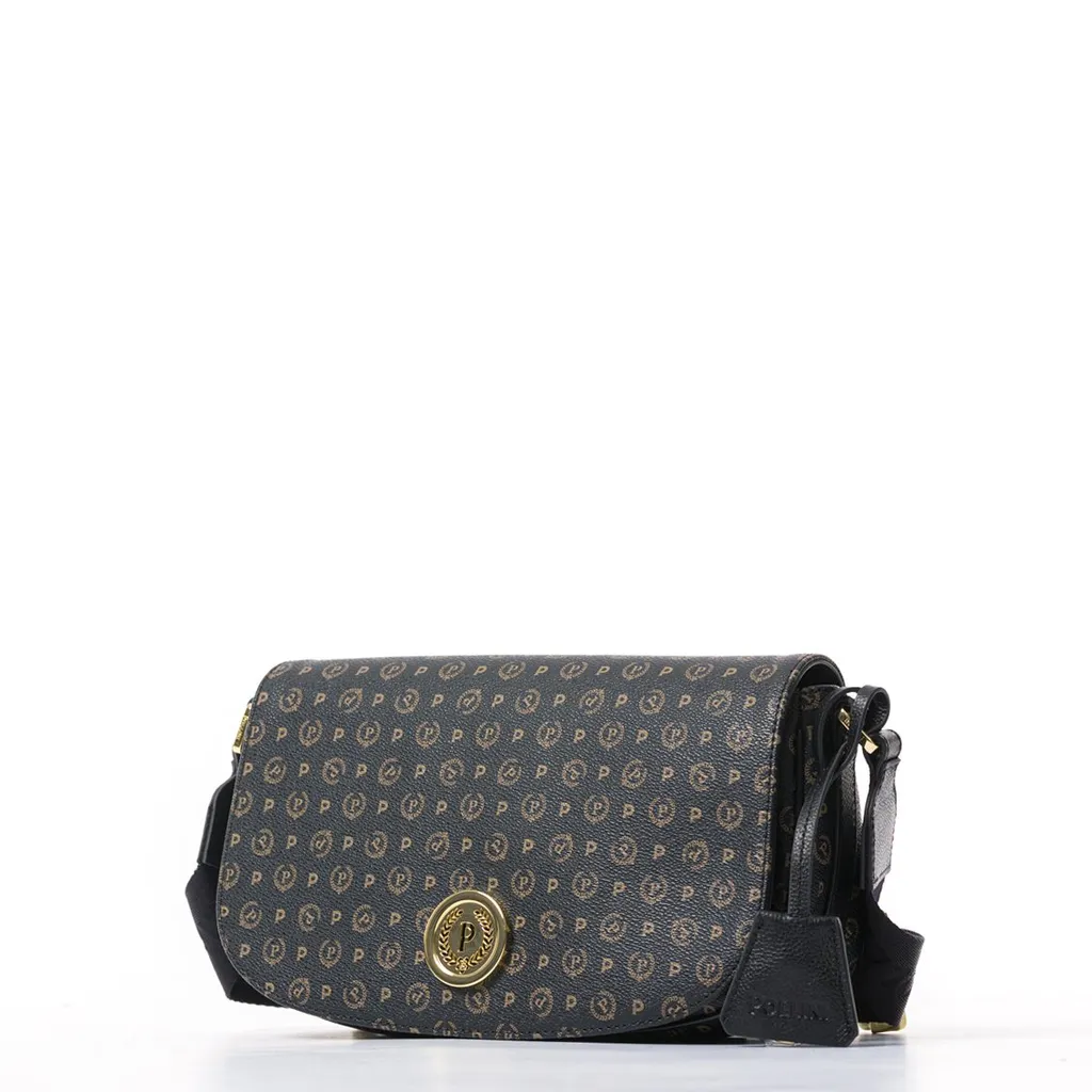 Pollini All-Over Monogram-Printed Crossbody Bag