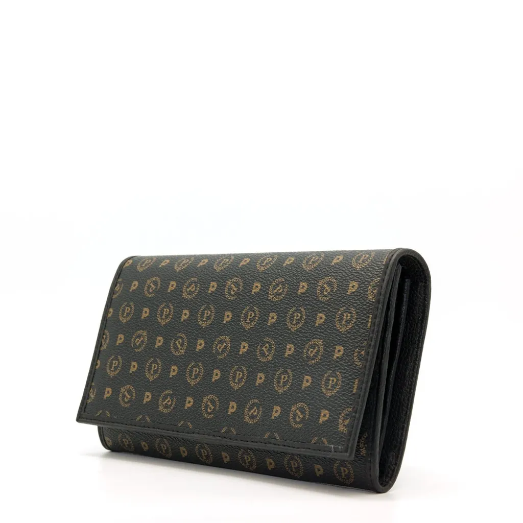 Pollini Monogram Printed Folded Wallet