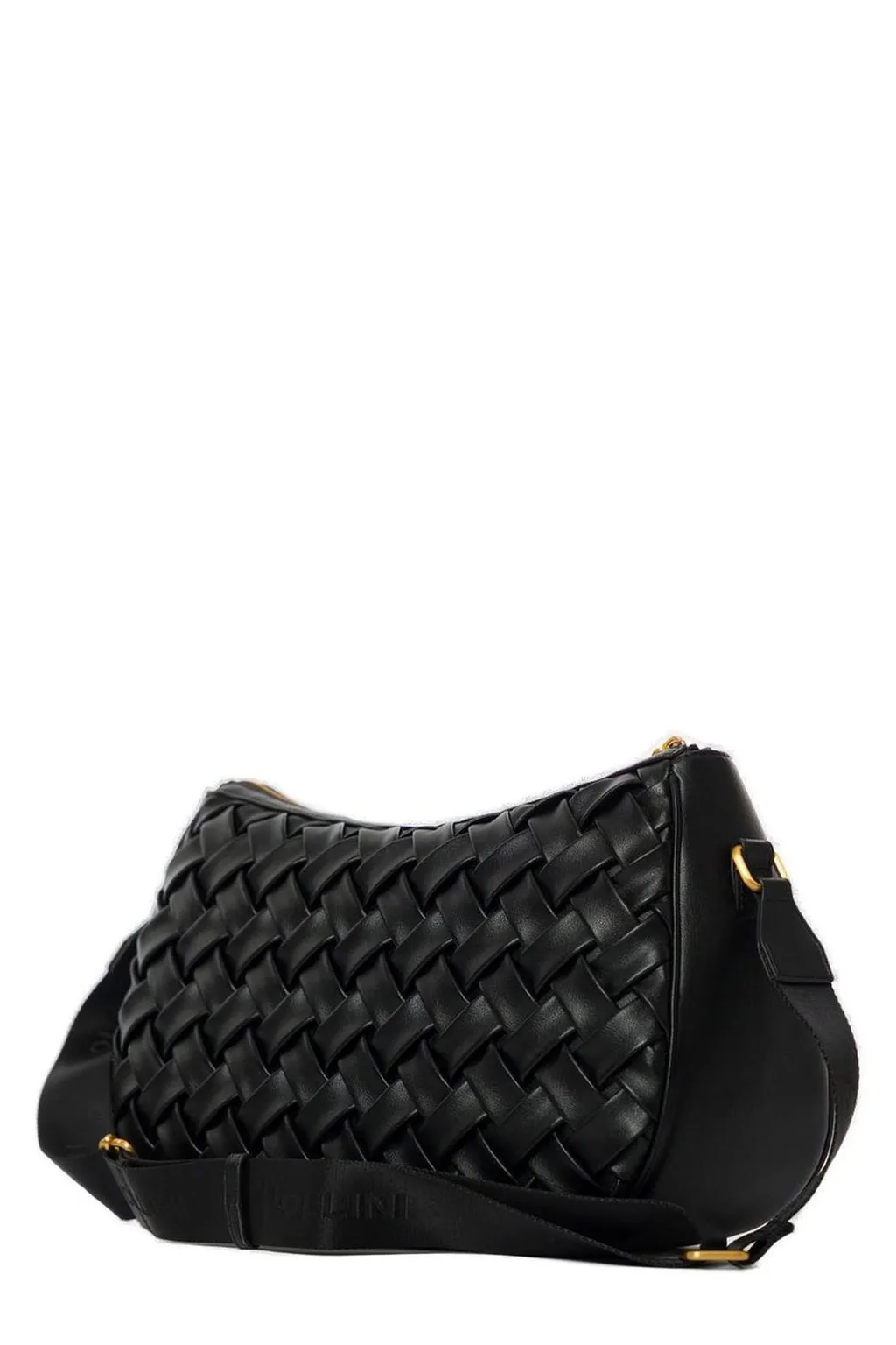 Pollini Zipped Woven Crossbody Bag