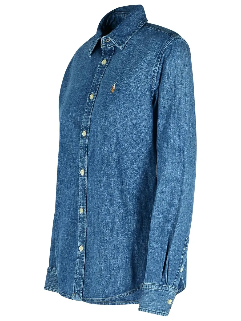 Polo Ralph Lauren Logo Embroidered Slim-Fit Denim Shirt