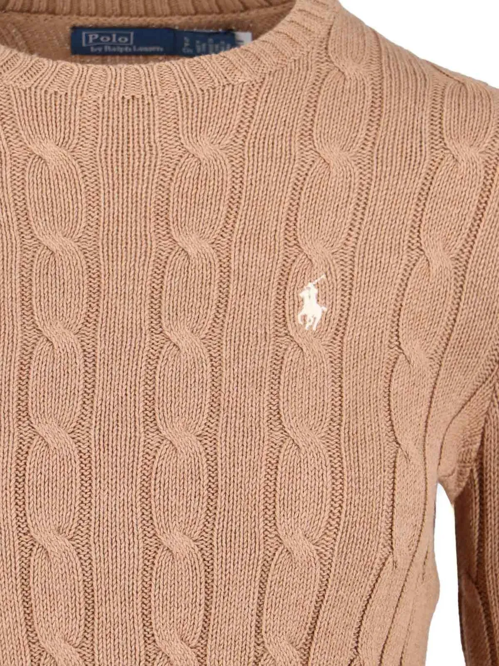 Polo Ralph Lauren Logo Embroidered Cable-Knit Jumper