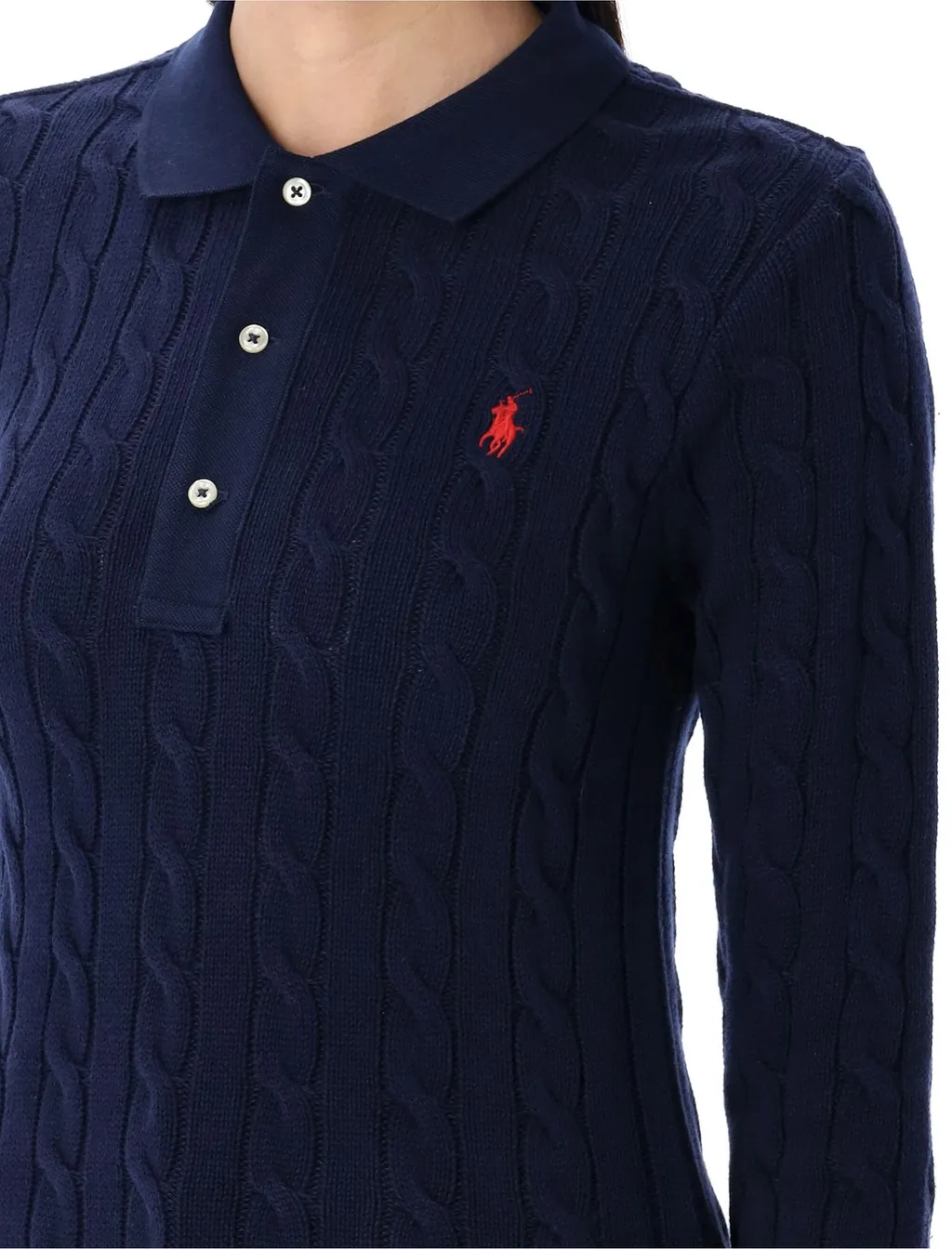 Polo Ralph Lauren Cable-Knit Polo Jumper