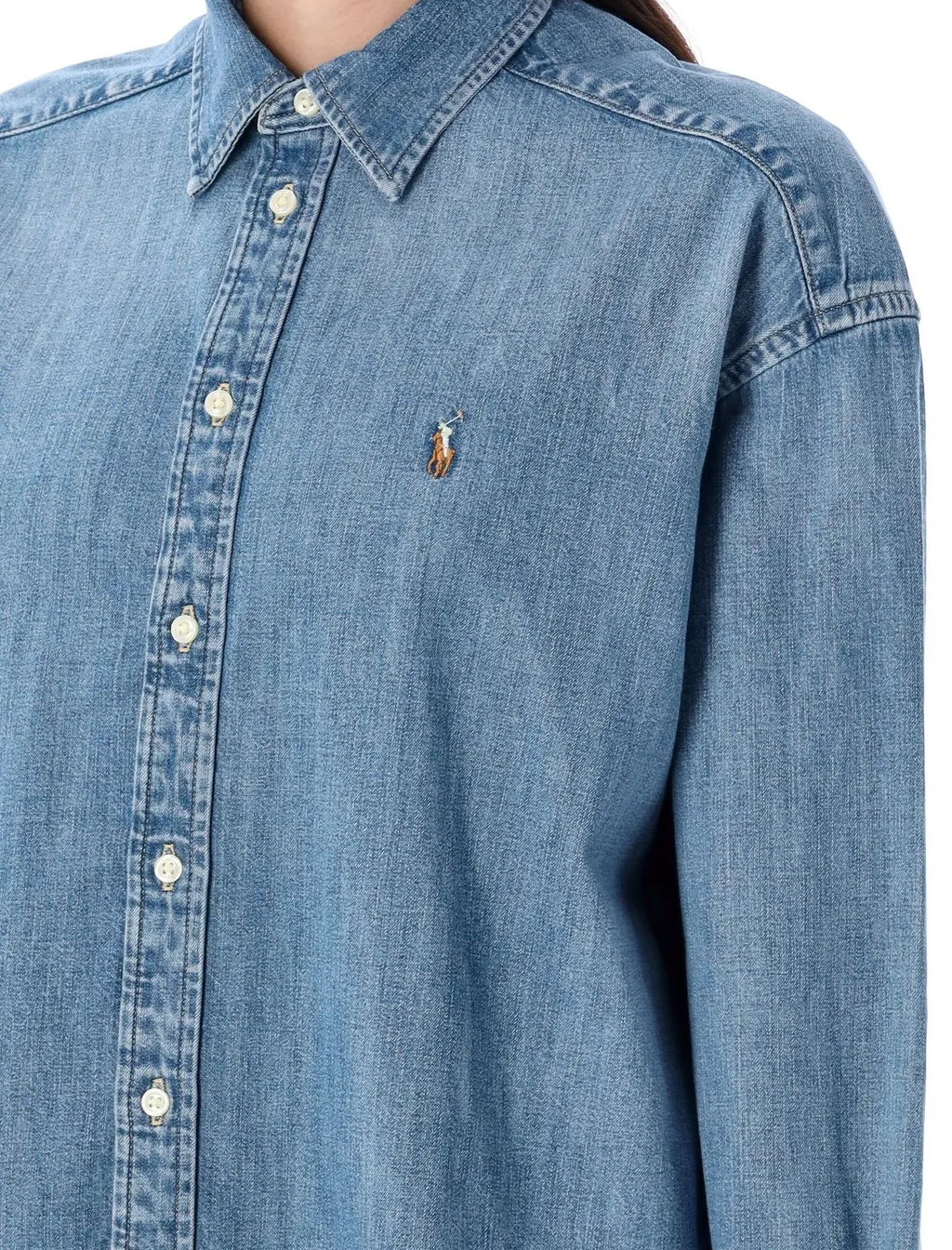 Polo Ralph Lauren Logo Embroidered Denim Shirt