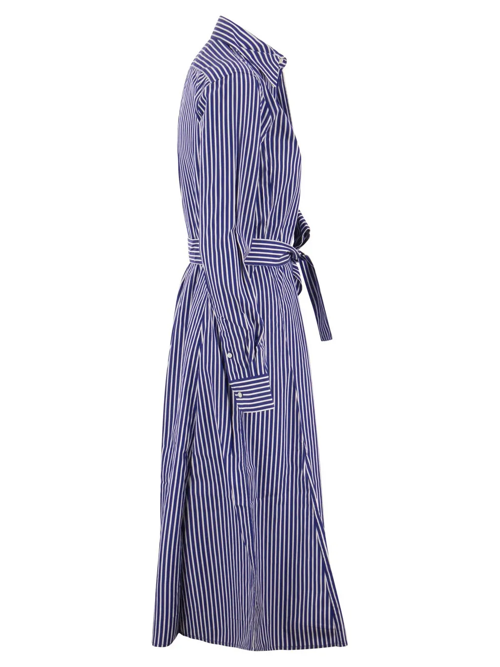 Polo Ralph Lauren Striped Belted Buttoned Shirt Dress