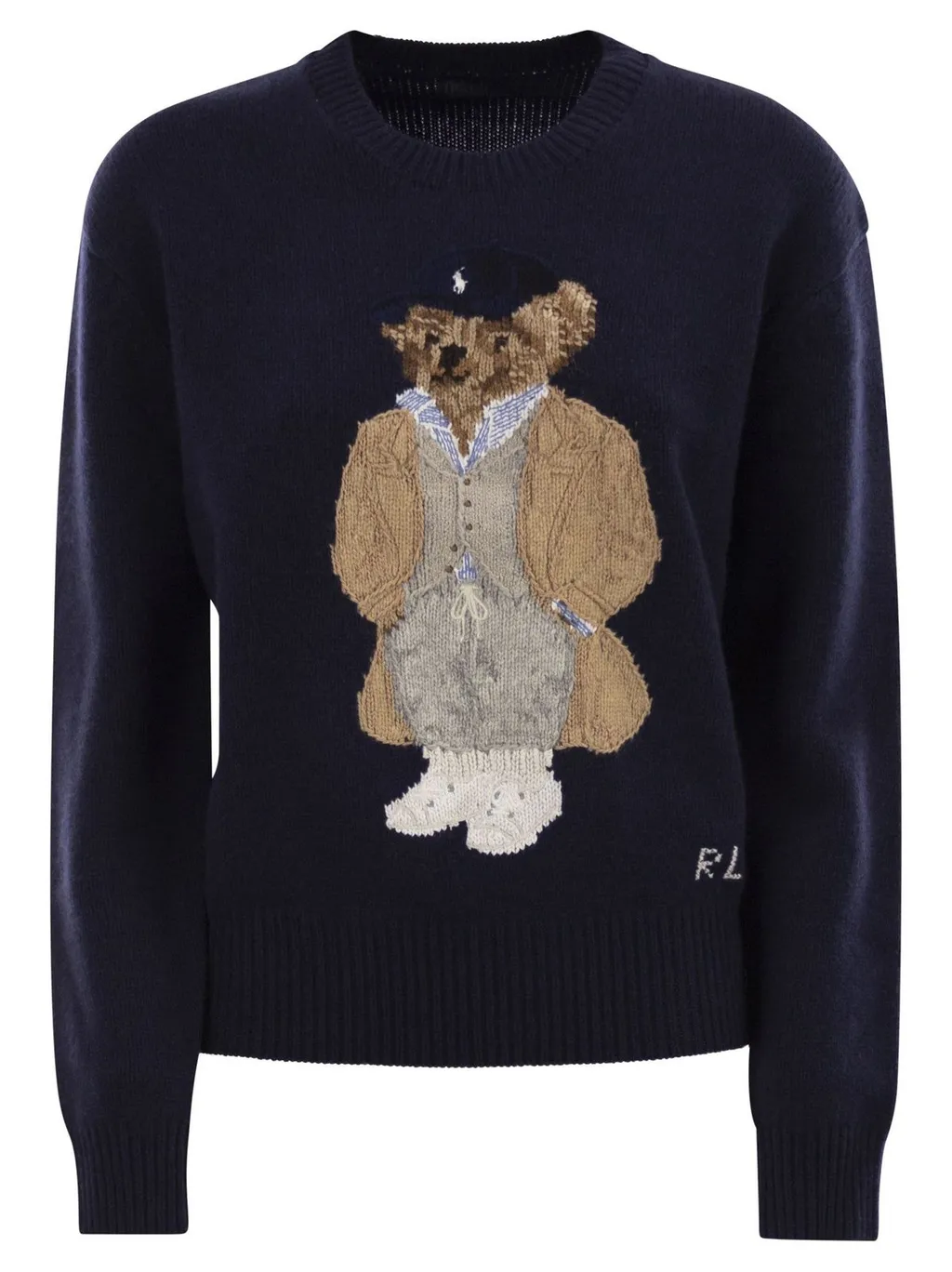 Polo Ralph Lauren Bear-Intarsia Crewneck Jumper