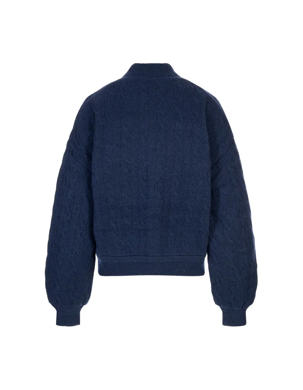 Polo Ralph Lauren Logo Embroidered Cable-Knit Cardigan