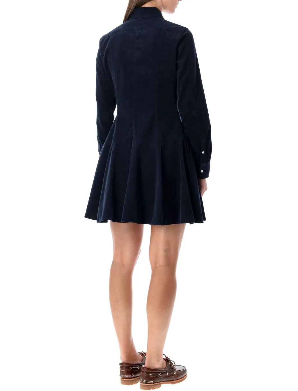 Polo Ralph Lauren Corduroy Flared Shirt Mini Dress