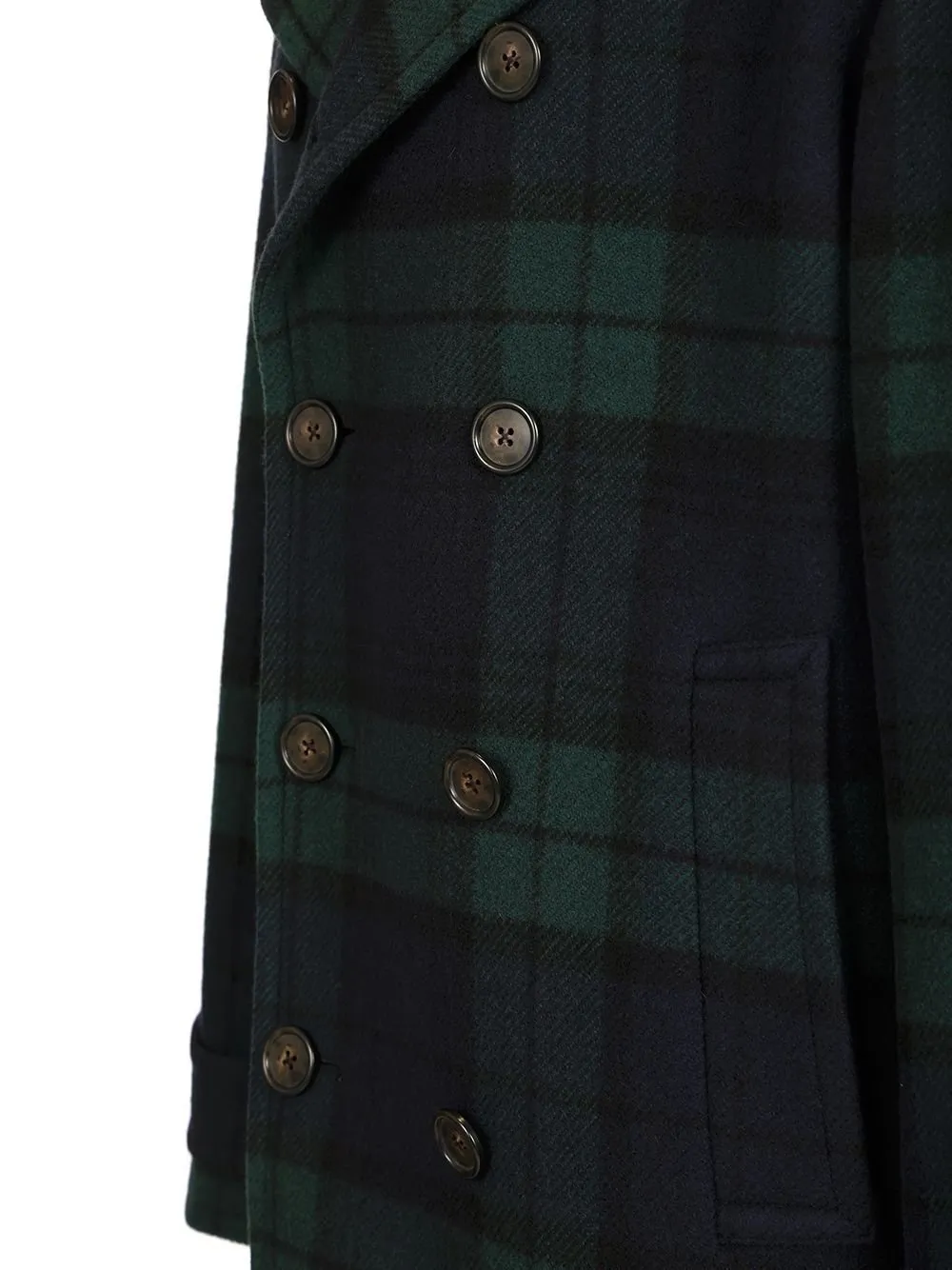 Polo Ralph Lauren Checked Double-Breasted Peacoat