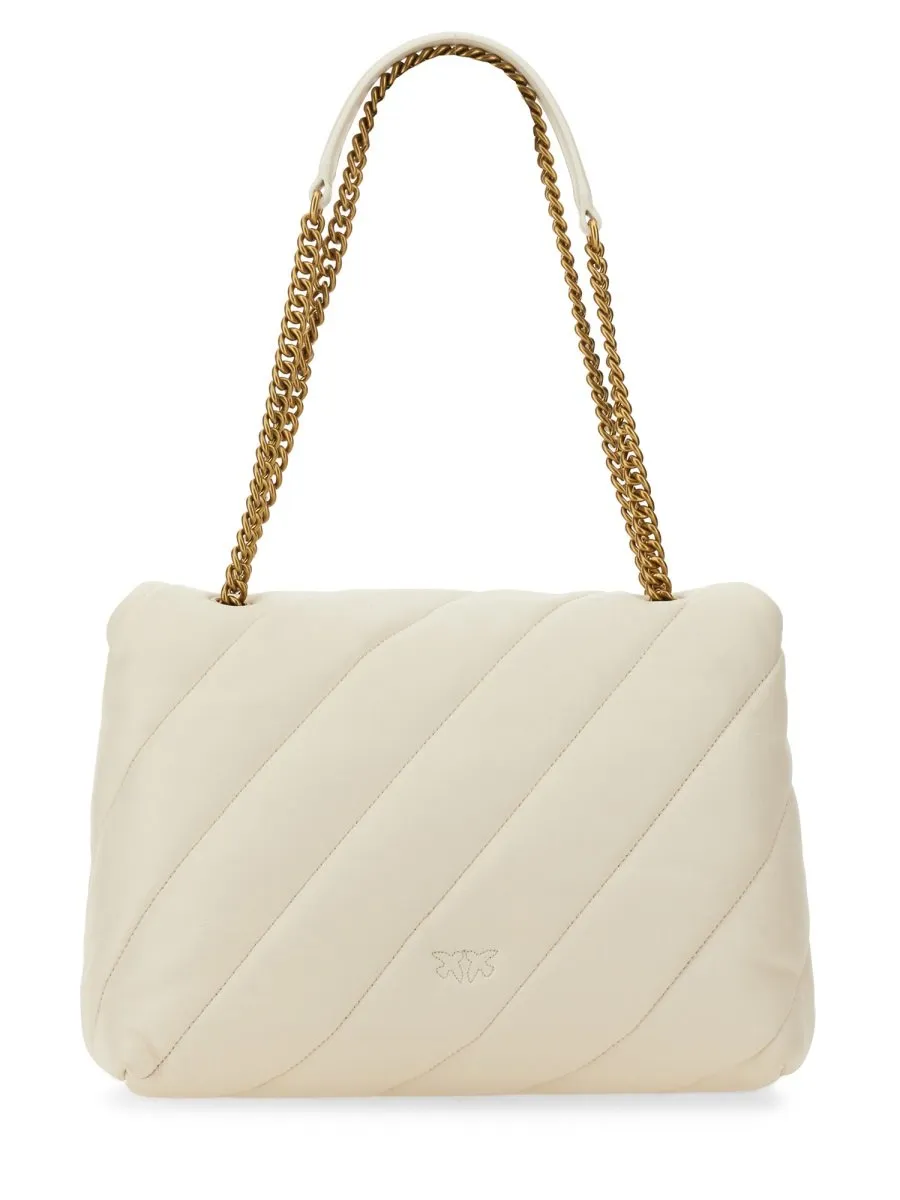 Pinko Love Big Puff Chain-Linked Shoulder Bag
