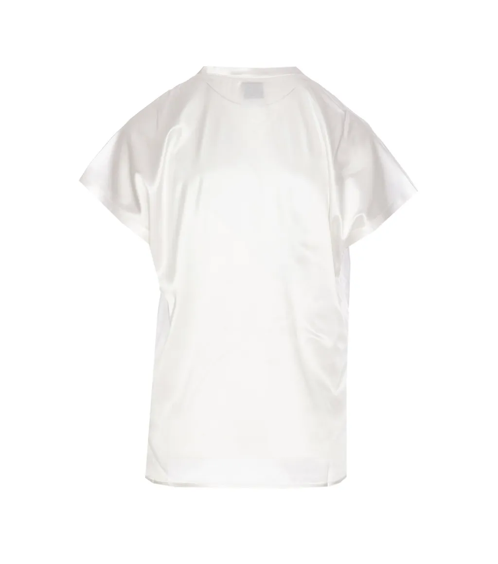 Pinko Cap Sleeved Satin Blouse