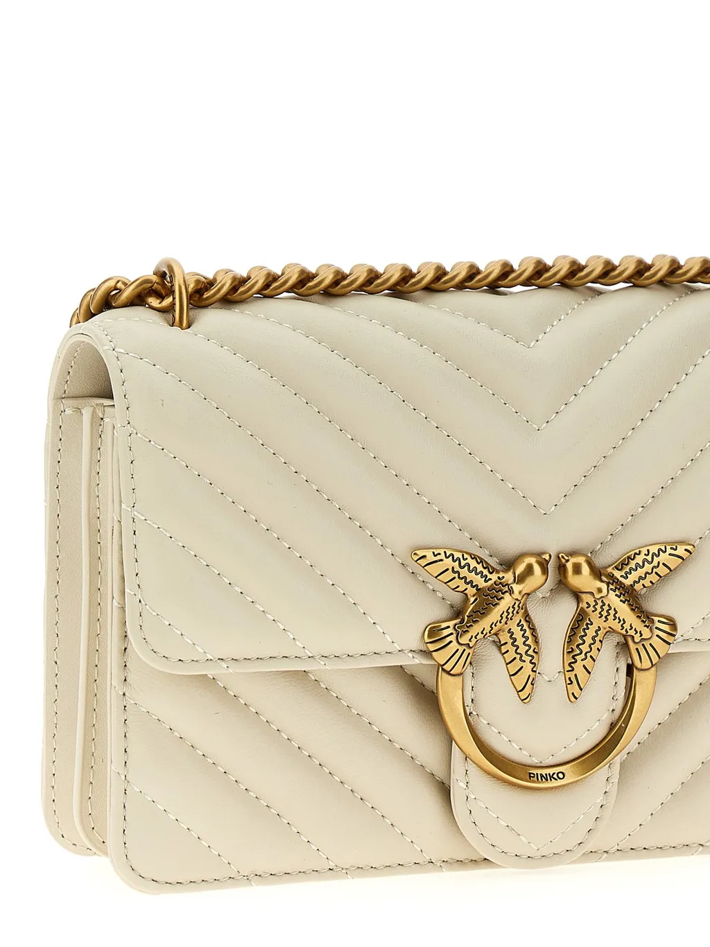 Pinko Love One Chevron Quilted Mini Crossbody Bag