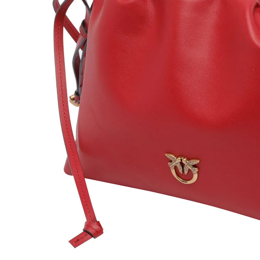 Pinko Logo Plaque Soft Mini Clutch Bag