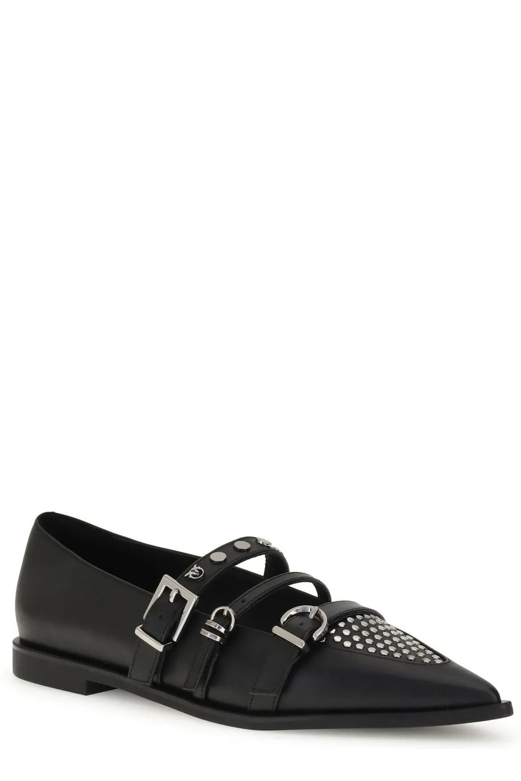 Pinko Embellished Pointed-Toe Flat-Shoes