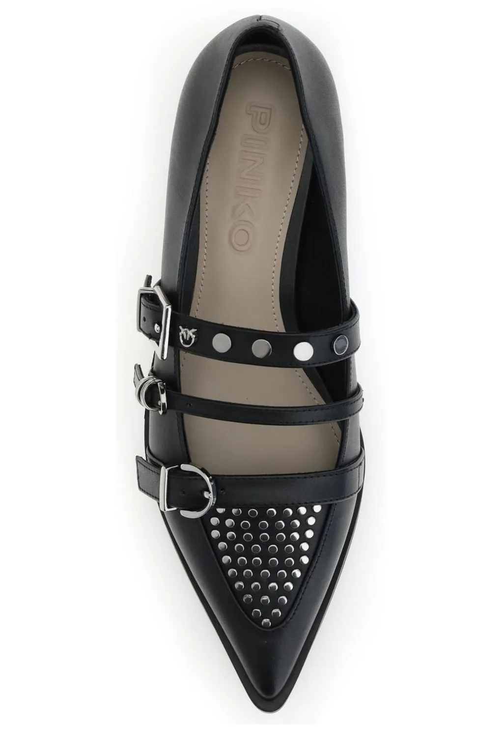 Pinko Embellished Pointed-Toe Flat-Shoes