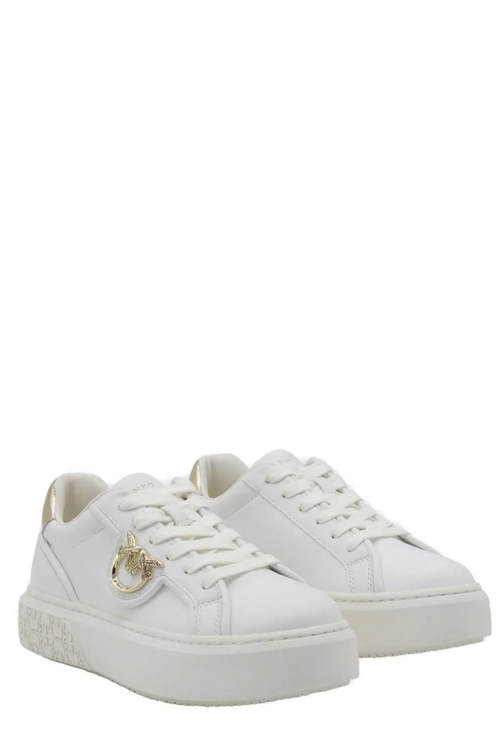 Pinko Logo-Plaque Lace-Up Sneakers