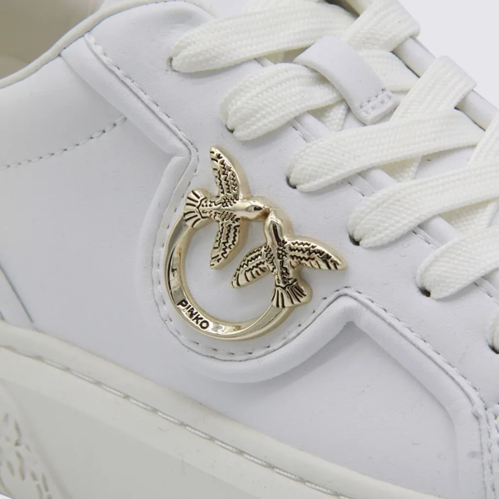 Pinko Logo-Plaque Lace-Up Sneakers