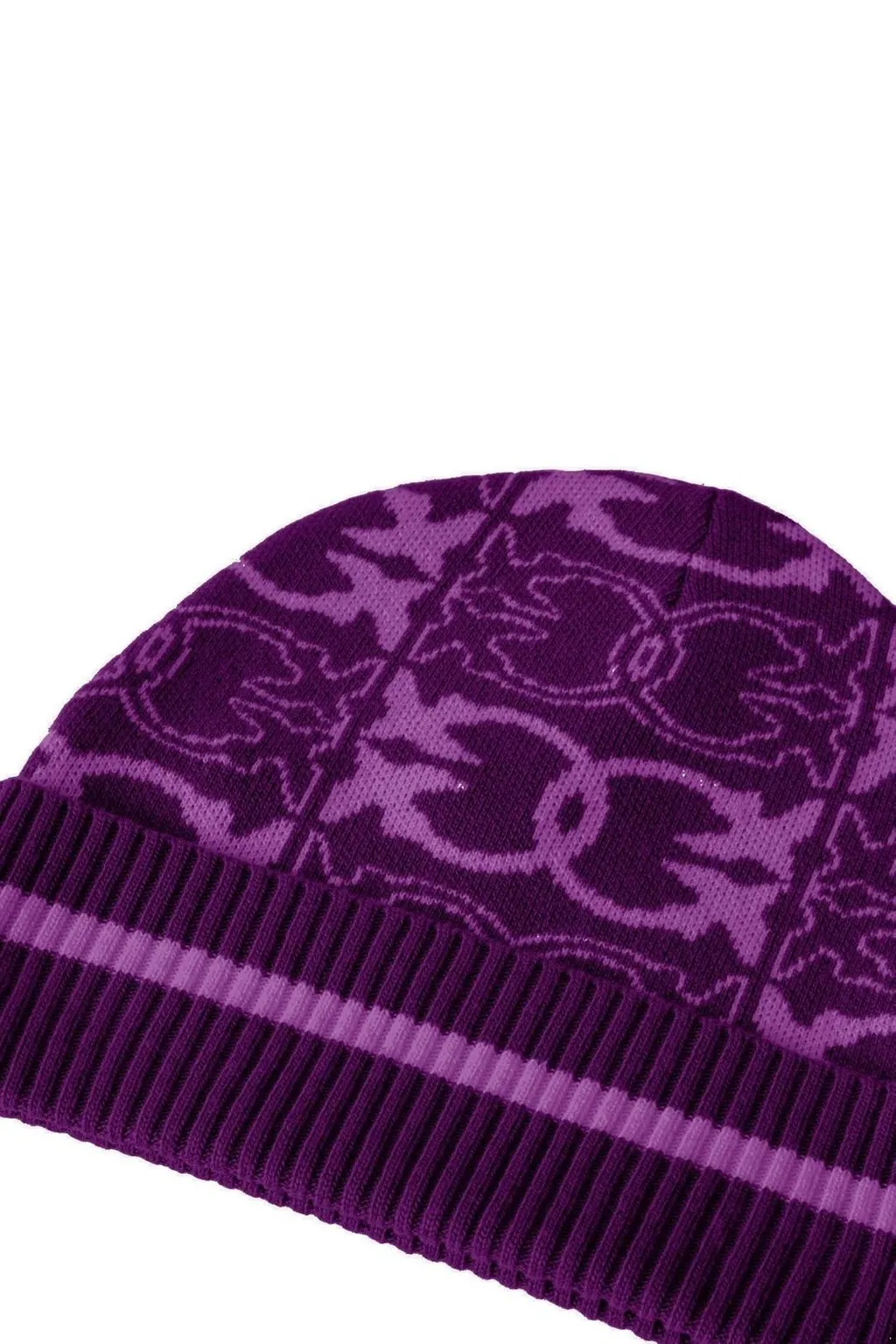 Pinko Logo Intarsia Knitted Beanie