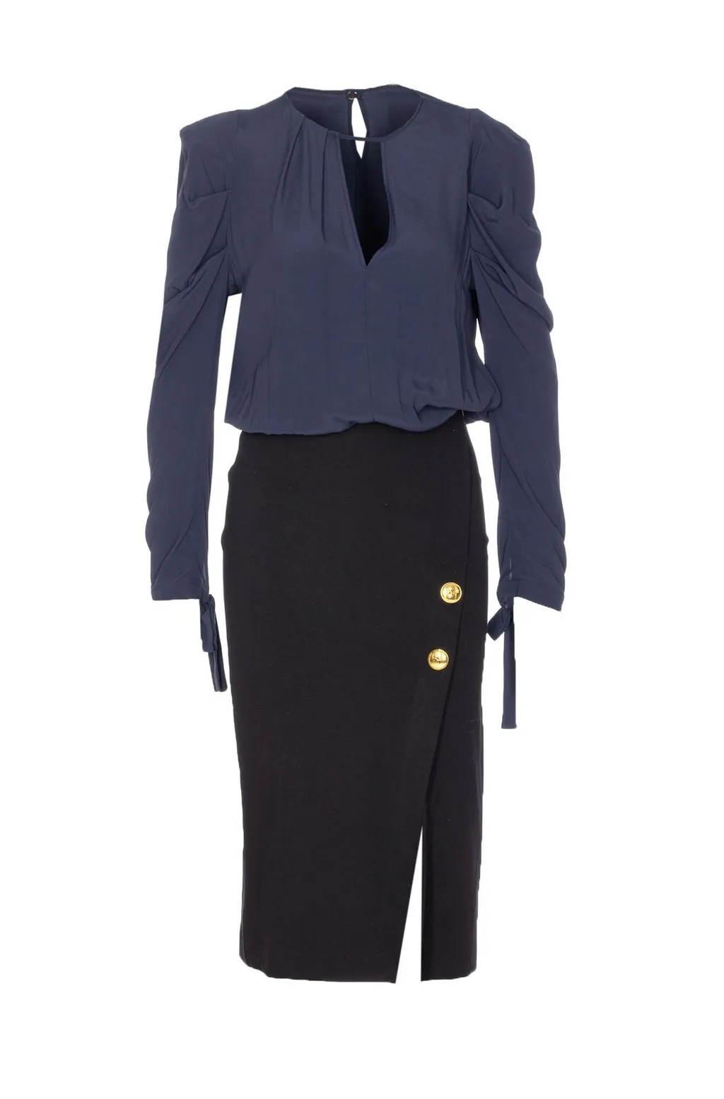 Pinko Omelette V-Neck Dress